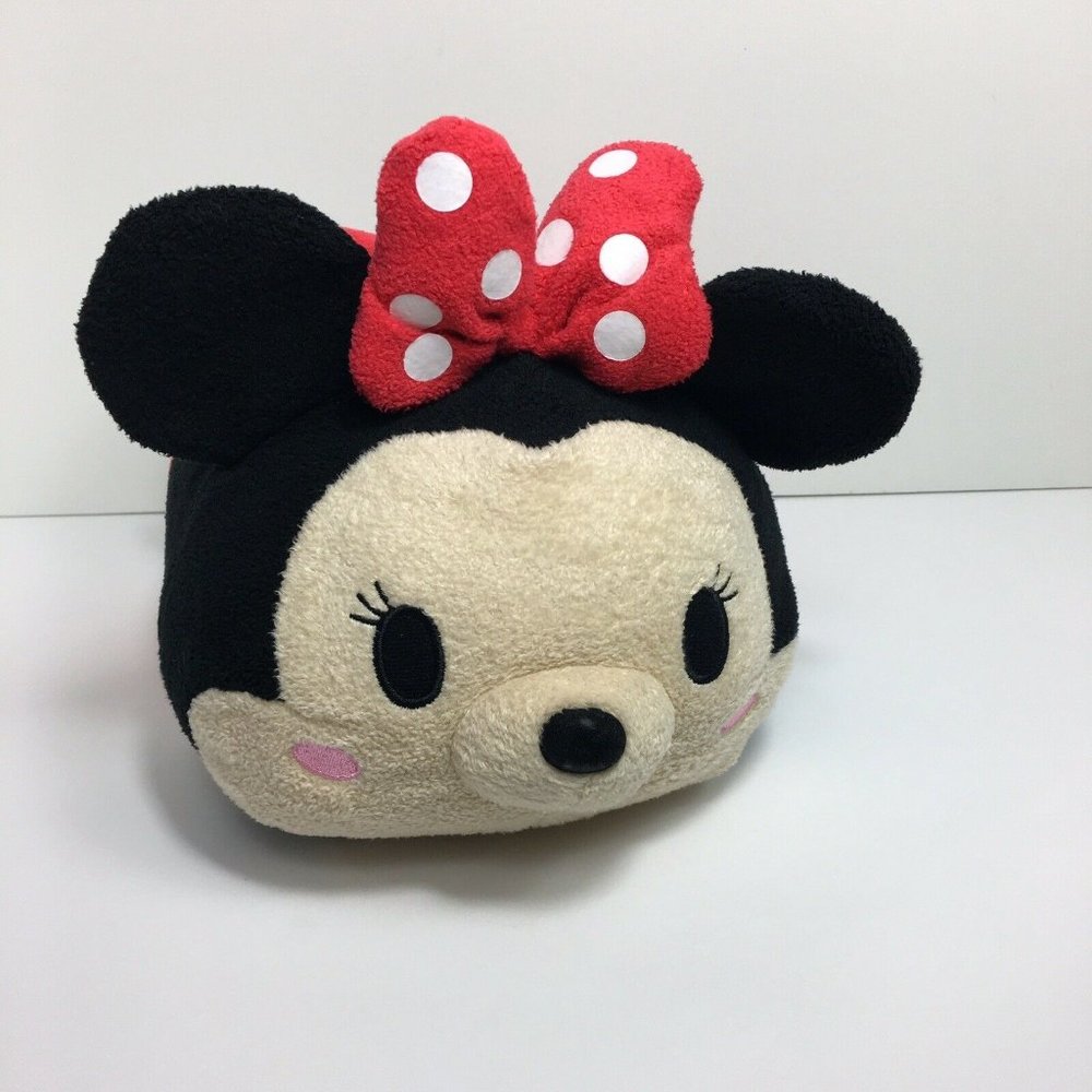 Disney Tsum Tsum Plush Minnie Mouse Red Stuffed Animal Polka Dot Toy Pillow 14” - Picture 2 of 12